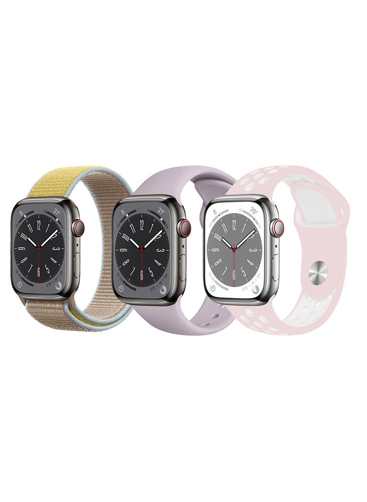 Perfii 3 قطع بديلة لساعة Apple Watch 41/40/38mm Series 8/7/6/5/4/SE  - Image 1