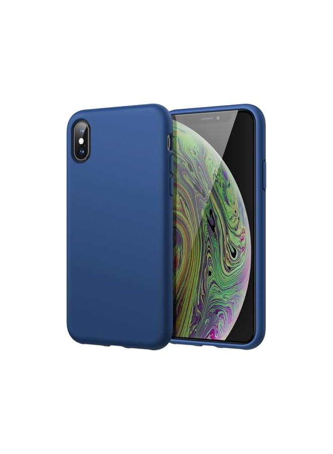 JETech Silicone Case for iPhone XS Max 6.5-Inch, Silky-Soft Touch Full-Body Protective Case, Shockproof Cover with Microfiber Lining (Blue Cobalt) - Image 1