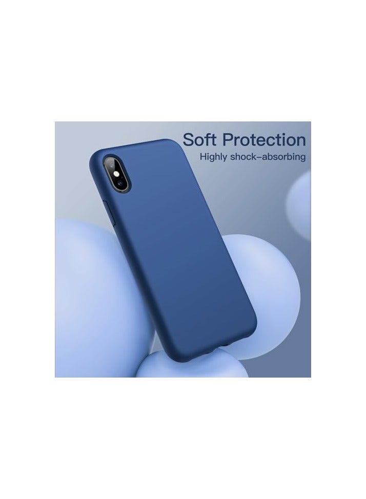 JETech Silicone Case for iPhone XS Max 6.5-Inch, Silky-Soft Touch Full-Body Protective Case, Shockproof Cover with Microfiber Lining (Blue Cobalt) - Image 3