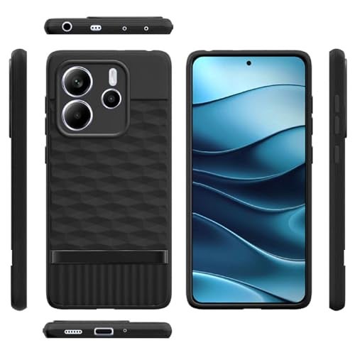 Casotec Shockproof Case for Mi Redmi Note 14 5G | Full Camera Protection | TPU Flexible Back Cover for Mi Redmi Note 14 5G (Matte Black) - Image 3
