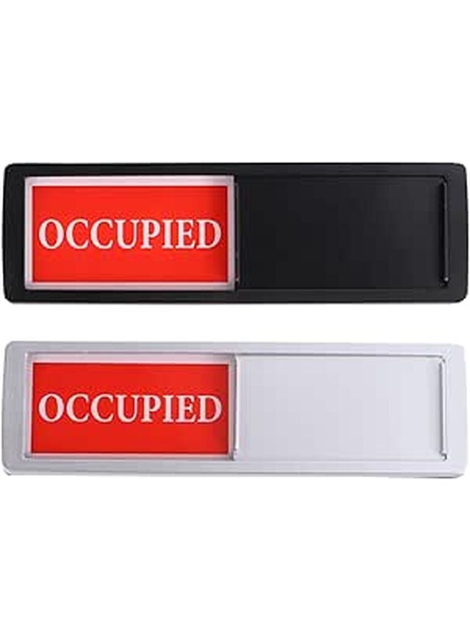2Pcs Magnetic Vacant Occupied Signboard For Restroom Office Privacy Slider Scratch Resistant - Image 1