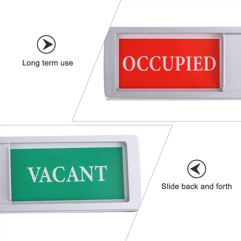 2Pcs Magnetic Vacant Occupied Signboard For Restroom Office Privacy Slider Scratch Resistant - Image 5