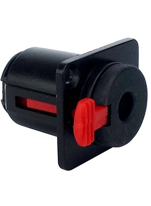 CESS CESS Black 1/4" Jacks TS and TRS Panel Mount Jack Locking Style D Series Size - 1/4 Inch Female Stereo and Mono/TRS and TS Audio Socket - 6.35mm Stereo and Mono Socket (4 Pack)  - Image 4