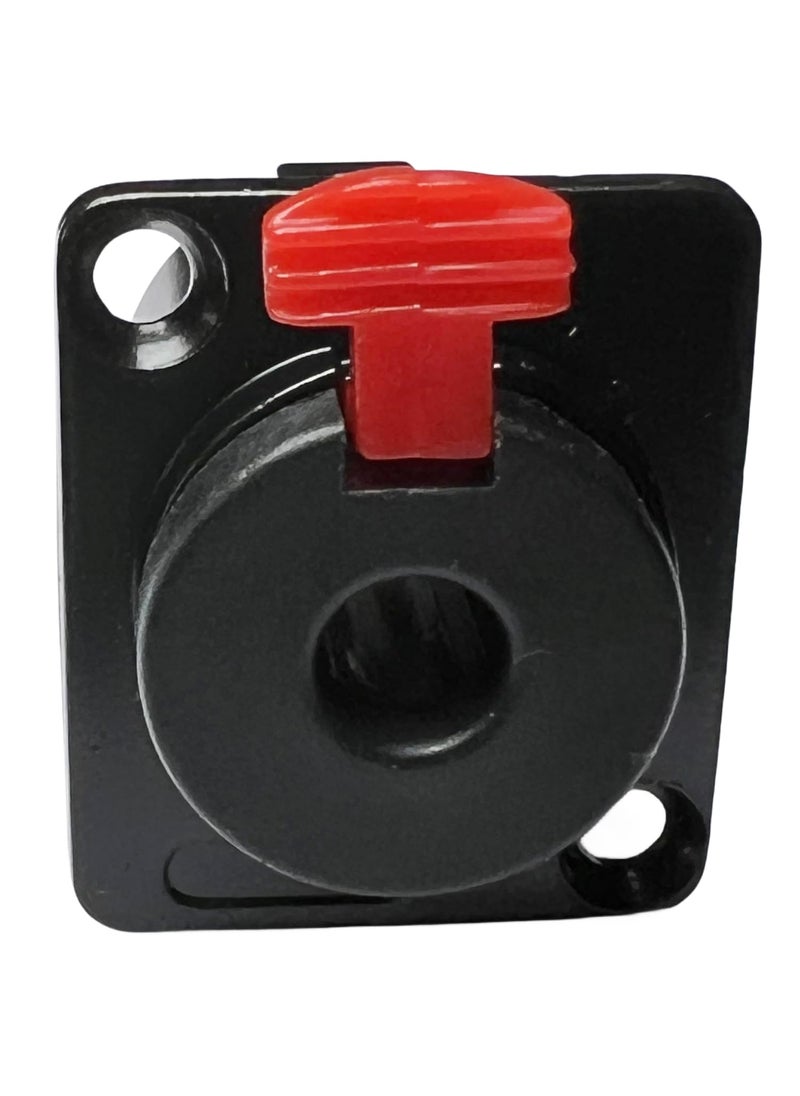 CESS CESS Black 1/4" Jacks TS and TRS Panel Mount Jack Locking Style D Series Size - 1/4 Inch Female Stereo and Mono/TRS and TS Audio Socket - 6.35mm Stereo and Mono Socket (4 Pack)  - Image 5