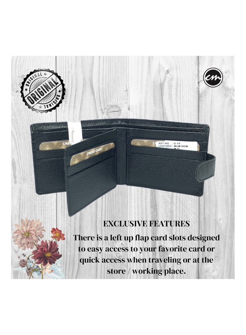 Classic Milano Classic Milano Wallet for Men - Genuine Leather Card Holder Wallet, RFID Blocking Bifold Mens Wallet with Coin Pouch, Slim Wallet for Men, Durable Man Wallet - Ideal Gift  - Image 5