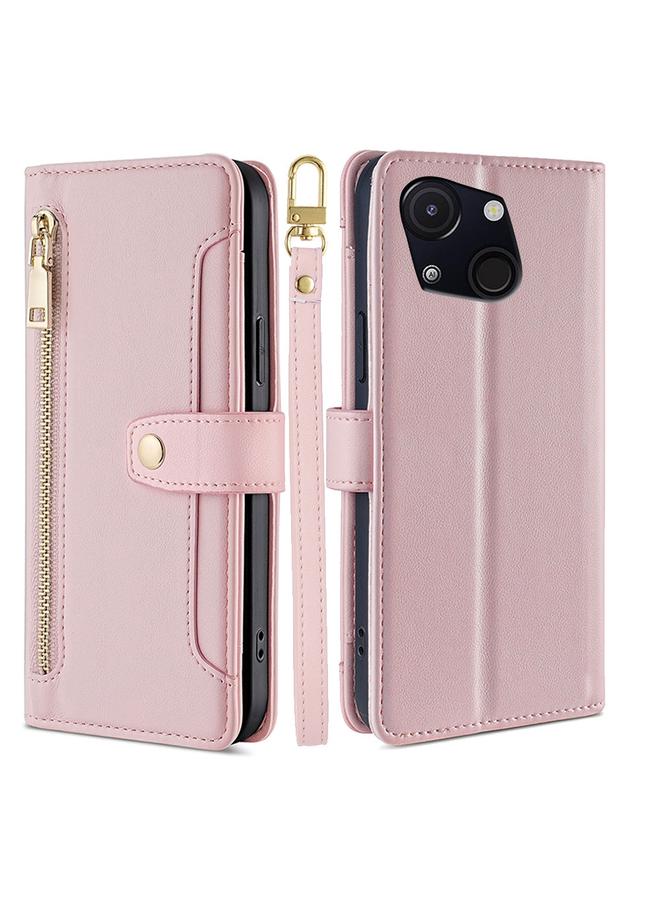 S-TOP Case For Itel A50C 4G Sheep Texture Cross-body Zipper Wallet Leather Phone Case - Image 1