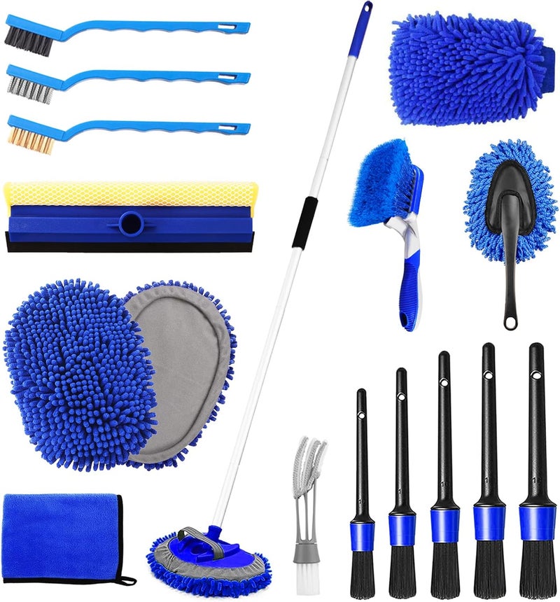 NIKCOSMK 62'' Car Wash Brush Kit with Long Handle - Image 1