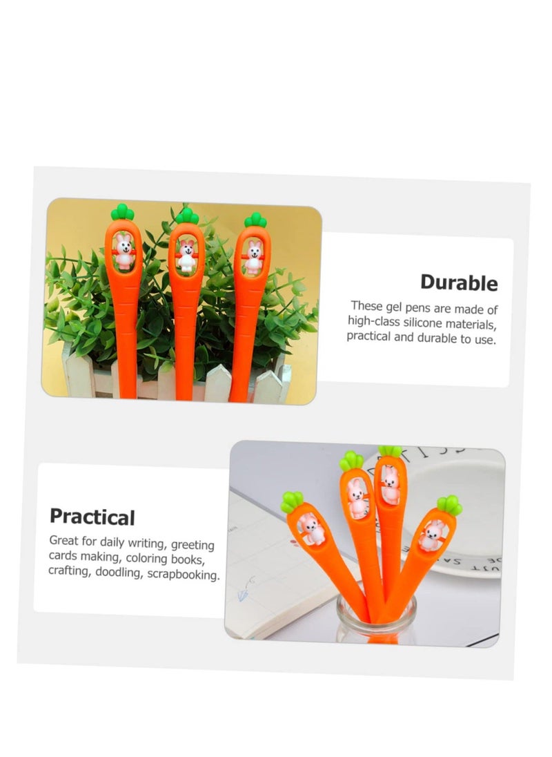 Generic 10pcs Carrot Pen Bulk Highlighters Mini Decor Japanese Highlighters Kids Fun Pens  Bunny Pen Ballpoint Pen Cartoon Writing Pens Adorable Rabbit Carrot Pens Student Pens Child  - Image 5