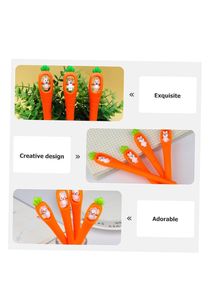 Generic 10pcs Carrot Pen Bulk Highlighters Mini Decor Japanese Highlighters Kids Fun Pens  Bunny Pen Ballpoint Pen Cartoon Writing Pens Adorable Rabbit Carrot Pens Student Pens Child  - Image 4