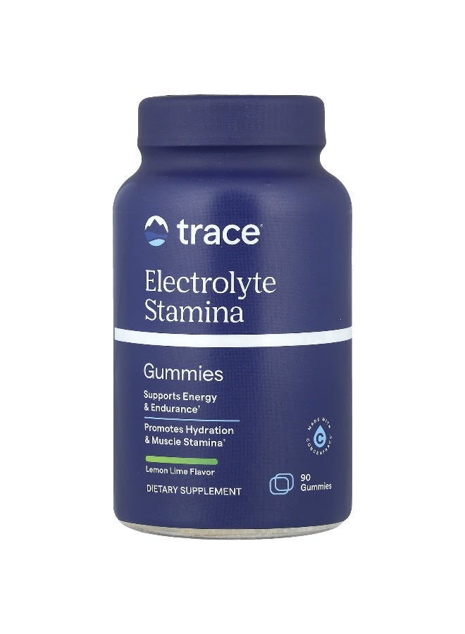 Trace, Electrolyte Stamina Gummies, Lemon Lime, 90 Gummies - Image 1