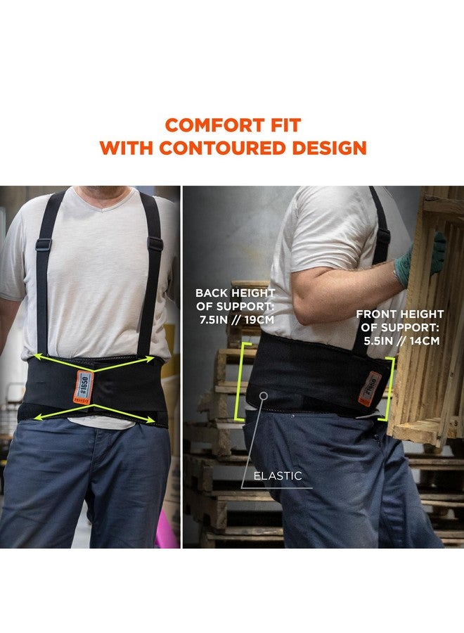 Ergodyne ProFlex 1650 Back Support Belt, 7.5" Elastic, Adjustable, Removeable Straps, Black, Medium - Image 4