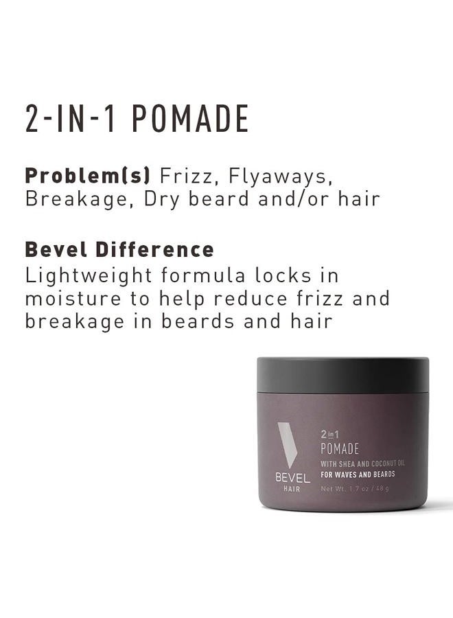 Bevel Beard Balm & Hair Pomade by Bevel with Coconut Oil and Shea Butter, Beard Care for Men, 1.7 oz (Packaging May Vary) - Image 2