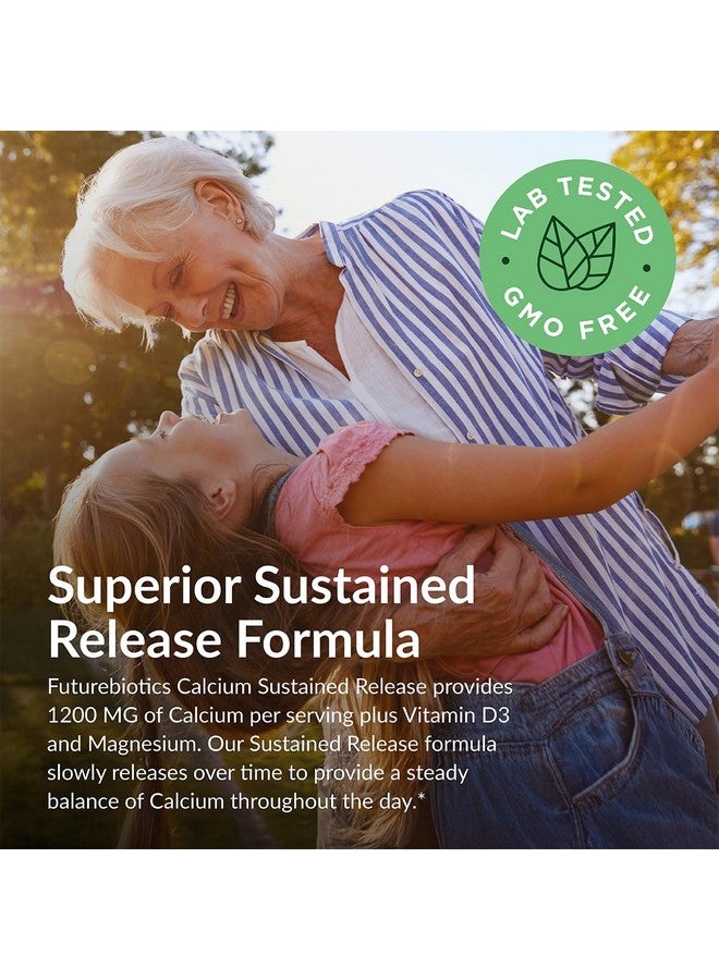 Futurebiotics Calcium 1200 MG Per Serving Sustained Release with Vitamin D3 1000 IU Per Serving Non-GMO, 90 Vegetarian Tablets - Image 4