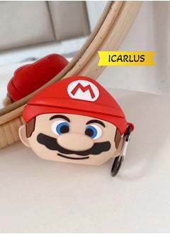 ICARLUS For AirPods 4 Case 3D Cartoon Cute Silicone Earbuds Cover - Super Marie  - Image 1