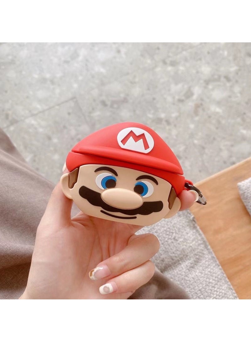 ICARLUS For AirPods 4 Case 3D Cartoon Cute Silicone Earbuds Cover - Super Marie - Image 2
