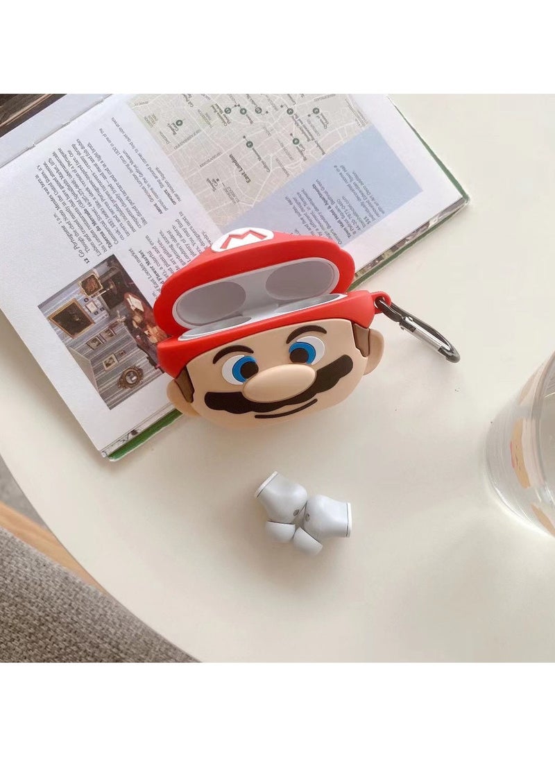 ICARLUS For AirPods 4 Case 3D Cartoon Cute Silicone Earbuds Cover - Super Marie - Image 4
