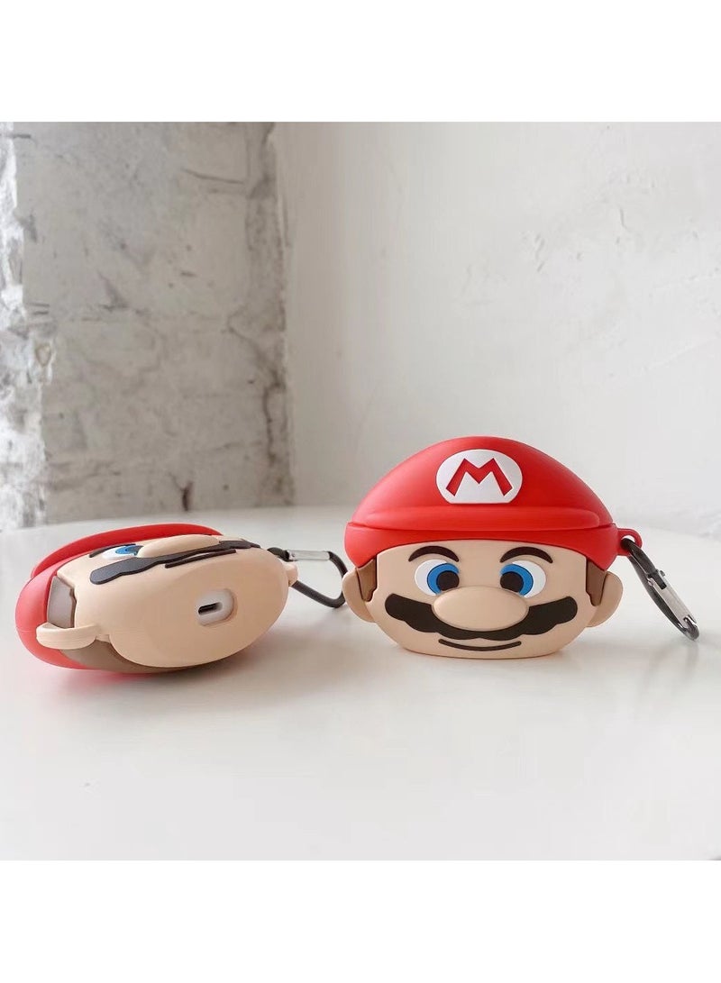 ICARLUS For AirPods 4 Case 3D Cartoon Cute Silicone Earbuds Cover - Super Marie - Image 5