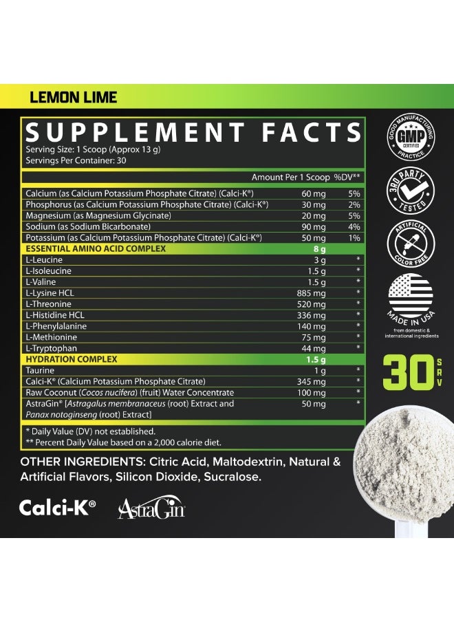 Nutrex Research EAA+ Hydration 30 Serving Lemon Lime 390g  - Image 2