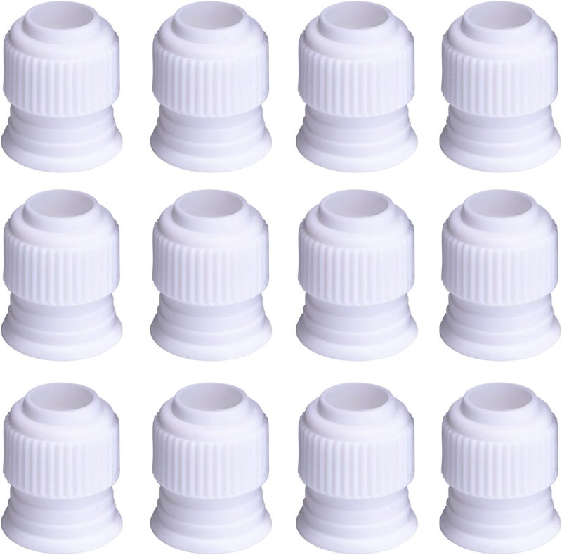 Shappy Plastic Standard Couplers for Cake Decorating - 12 Pack - Image 1