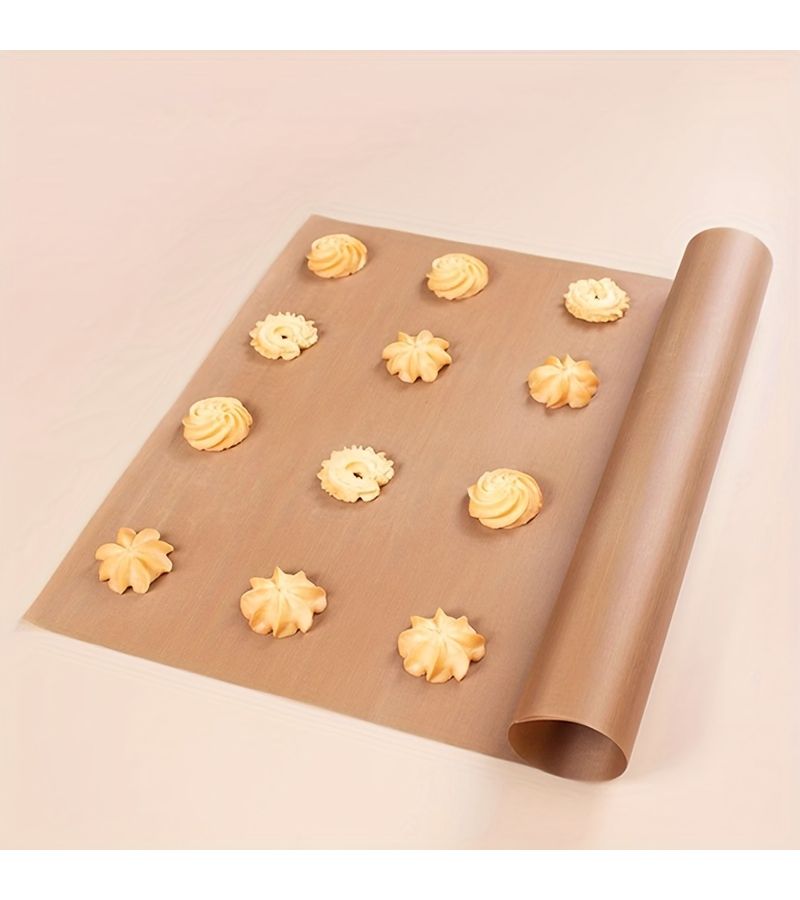 3pcs Brown 15.75x23.62in High Temperature Resistant Reusable Baking Mat Oil Proof Non Stick Oven Liner - Image 2