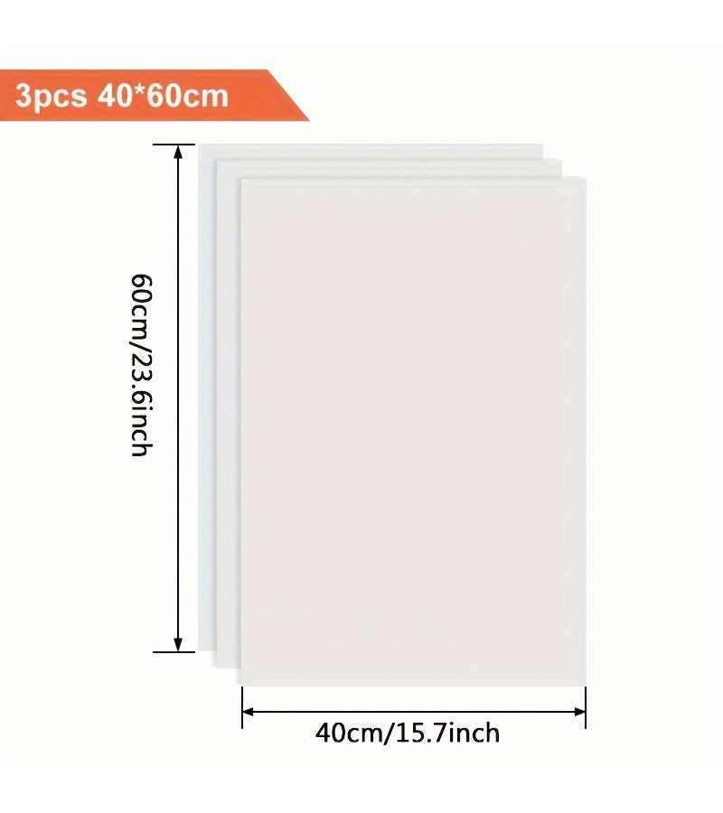 3pcs Brown 15.75x23.62in High Temperature Resistant Reusable Baking Mat Oil Proof Non Stick Oven Liner - Image 3