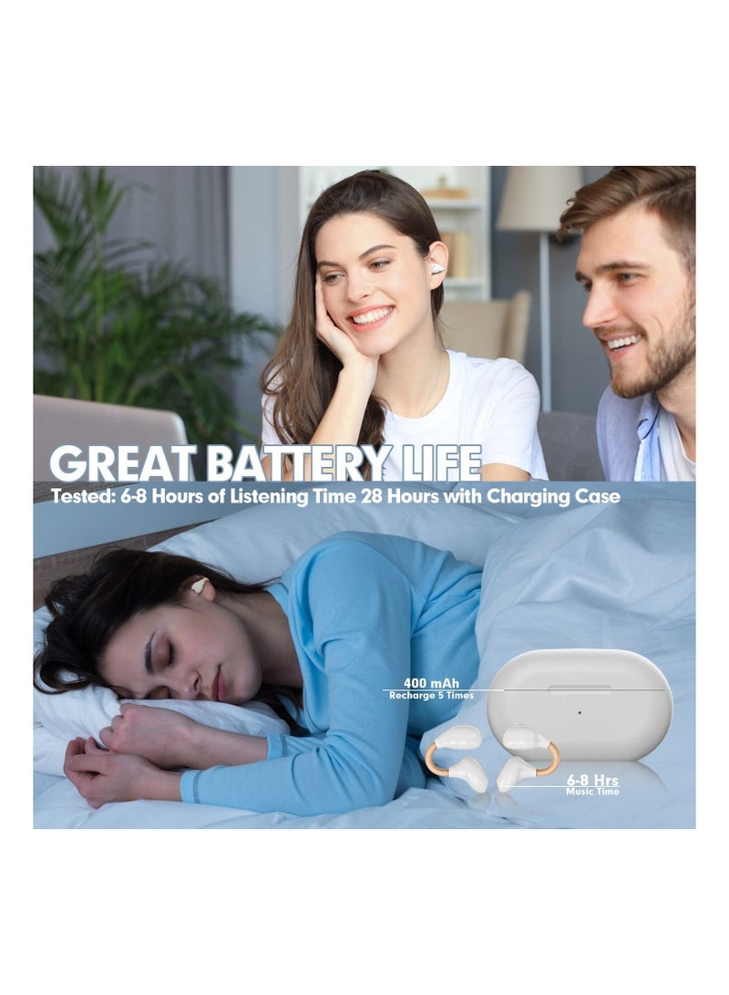 SYOSI Wireless Ear Clip Bone Conduction Headphones, Headset Open Ear Bone Conduction Earbuds Head Set Clip on Wireless Bluetooth Bone Conducting Open Ear Headphones Induction Earphones for Running - Image 4