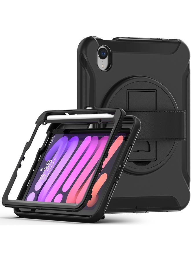Zaboon Case For iPad mini 6 / mini 2024 360 Degree Rotation PC + TPU Protective Tablet Case with Holder & Hand-strap - Image 3
