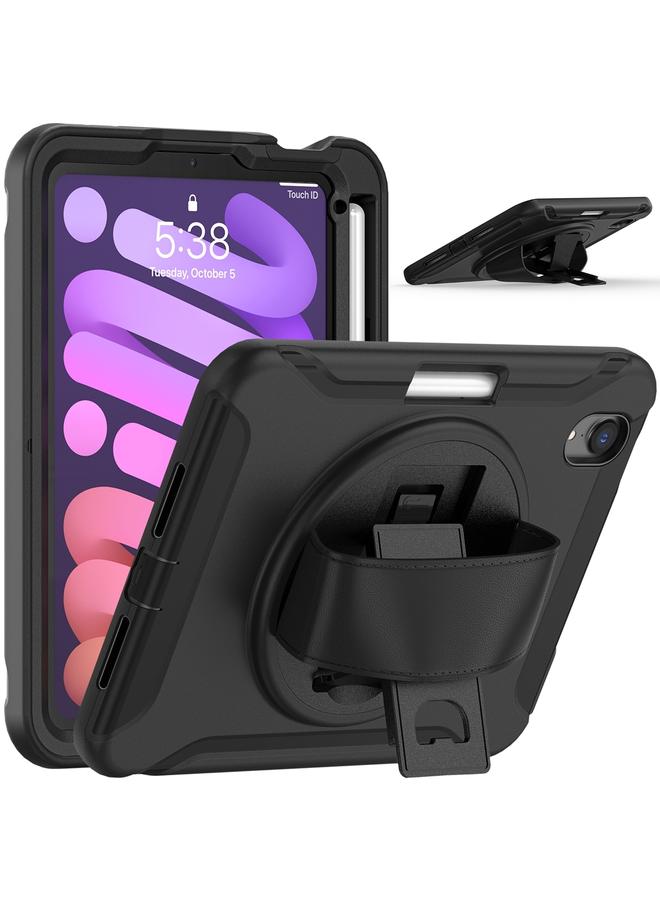 Zaboon Case For iPad mini 6 / mini 2024 360 Degree Rotation PC + TPU Protective Tablet Case with Holder & Hand-strap - Image 2