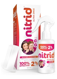 nitrid Nitrid Ultra Once Anti-Lice Lotion Spray with Comb 120ml  - Image 5