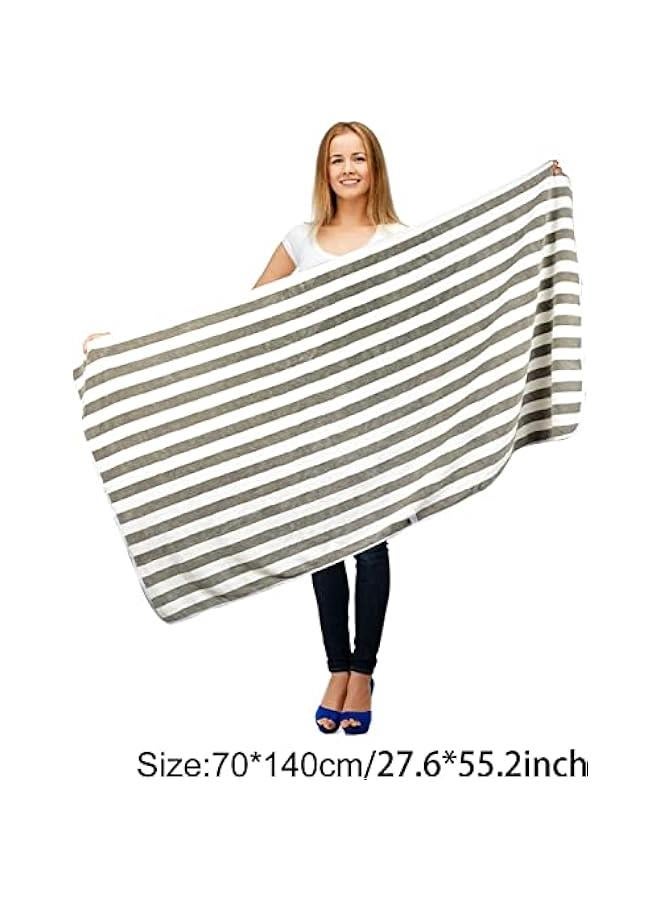 MOXO Microfiber Bath Towel Quick Dry Towel Super Absorbent Bathroom Towels MultiUse for Sports Travel Fitness Yoga Gym Beach Towels 140X70cm Grey - Image 2