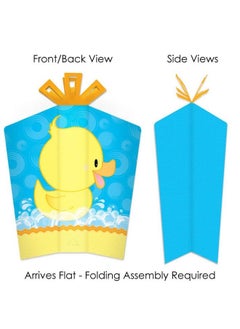Big Dot of Happiness Ducky Duck Table Decorations Baby Shower Or Birthday Party Fold And Flare Centerpieces 10 Count  - Image 3