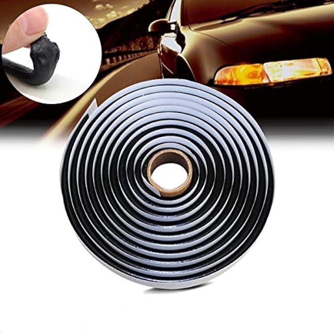 ريحني 4M لاك بوتيل مطاطي أسود مادة مانعة للسداد، شاحنة سيارة، هيكل مصابيح أمامية، تركيب صوت، أداة تركيب الفيديو، إعادة الإغلاق شريط إعادة الإغلاق، ختم الرطوبة المقاوم للماء، عزل باب السيارة، عزل الضوضاء - Image 2
