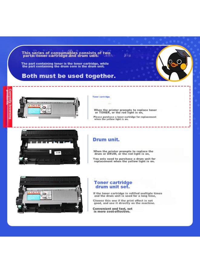 Gezhige Tn2520 Toner Cartridge Compatible With Brother Dcp-l2508dw Dcp-l2518dw Dcp-l2628dw Dcp-l2548dw Dcp-l2648dw Printers Toner Drum Single Pack - Image 3