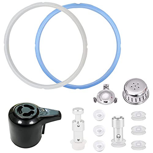 Wocst Sealing Ring and Steam Release Handle,Float Valve Replacement Parts with Anti-Block Shield For Instant Pot Duo5,6Quart (5/6QT) - Image 1