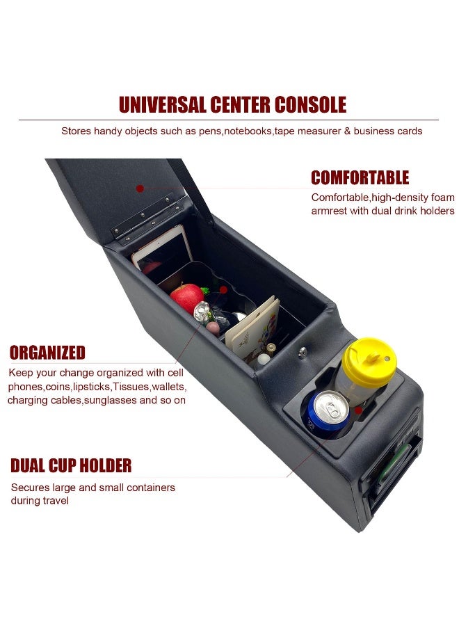OBUYTO 31515 Deluxe Locking Center Console Compatible for Jeep CJ5 19761983 CJ7 19761986 Wrangler YJ 19871995 Black - Image 2