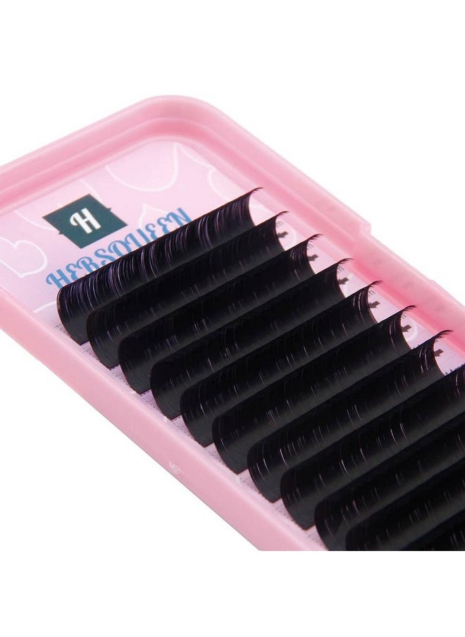 HERSQUEEN - Individual Eyelashes Extensions .07 C Curl D Curl Salon Tray Russian Volume Lash Tray False Eyelashes Korean Imported Faux Mink Silk Lash Semi Permanent Natural Eyelash Extensions .10 .15 .20 J B Curl - Image 1