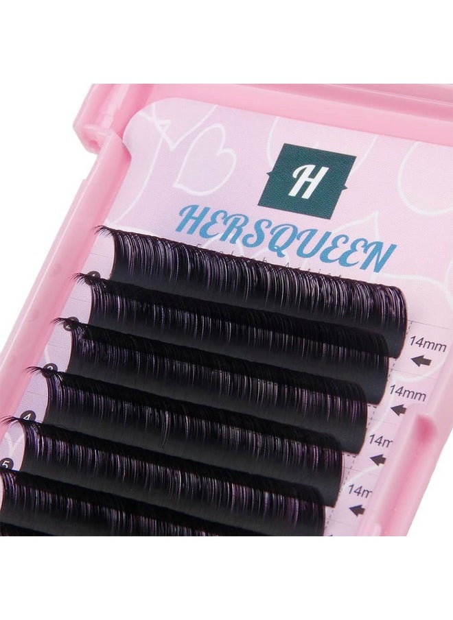 HERSQUEEN - Individual Eyelashes Extensions .07 C Curl D Curl Salon Tray Russian Volume Lash Tray False Eyelashes Korean Imported Faux Mink Silk Lash Semi Permanent Natural Eyelash Extensions .10 .15 .20 J B Curl - Image 1
