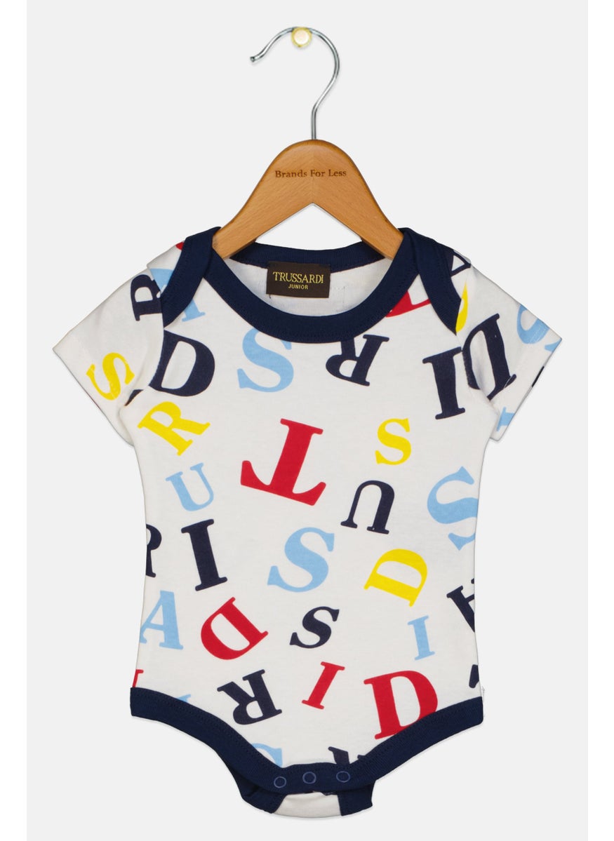 TRUSSARDI Toddlers Boy Allover Printed Bodysuit, Multicolor  - Image 1