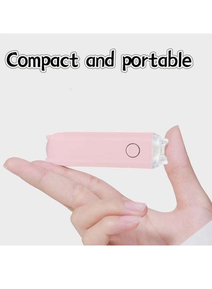 1pcs UV Gel Nail Lamp, Mini Handheld LED Nail Lamp, USB Wireless Portable Nail Dryer, Quick Dry Nail Lamp, Pink (Extra Model) - Image 4
