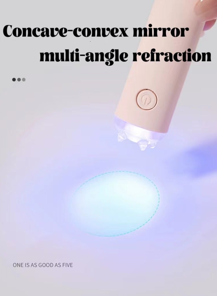 1pcs UV Gel Nail Lamp, Mini Handheld LED Nail Lamp, USB Wireless Portable Nail Dryer, Quick Dry Nail Lamp, Pink (Extra Model) - Image 5