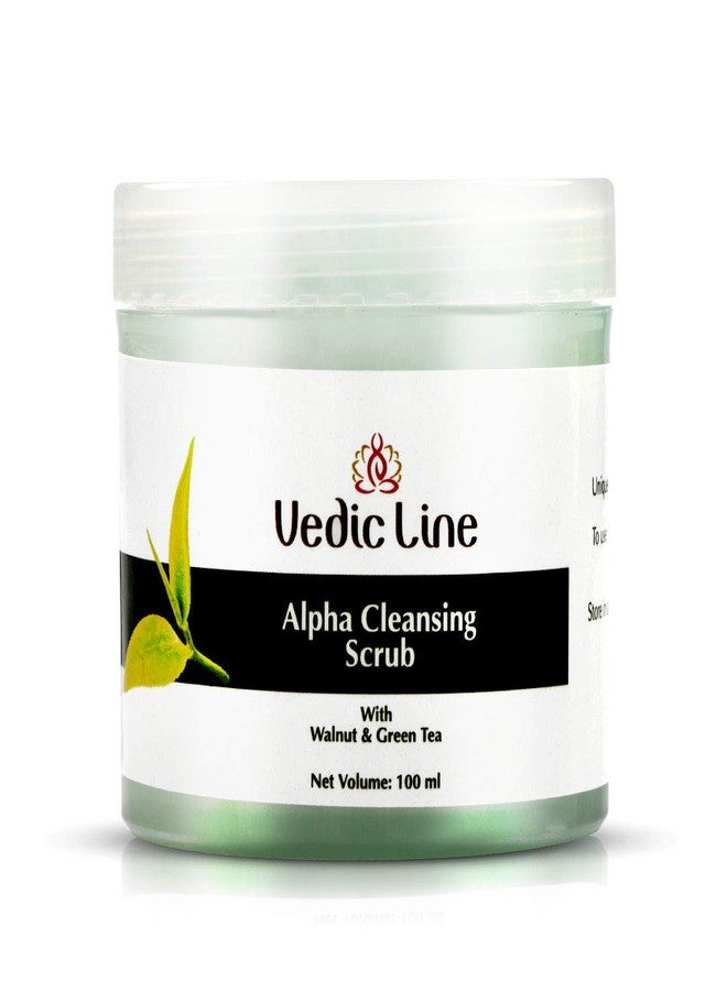 Vedic Line Vedicline Alpha Cleansing Scrub, Reduce Blackheads, Whiteheads & Clog Pores with Cocoa Powder, Caramel, Walnut Shell Powder for Nourished Skin, 100ml - Image 1