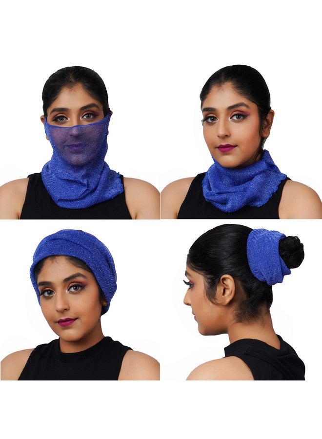 KETKAR Women Scarf Anti Pollution Full face Scarf Mask Made with Cold Net Rayon Fabric,UV Sun Rays Protection mask for Women, Dust Mask Comfortable summer friendly Scarf_Free Size(Pack Of 01,Blue) - Image 5