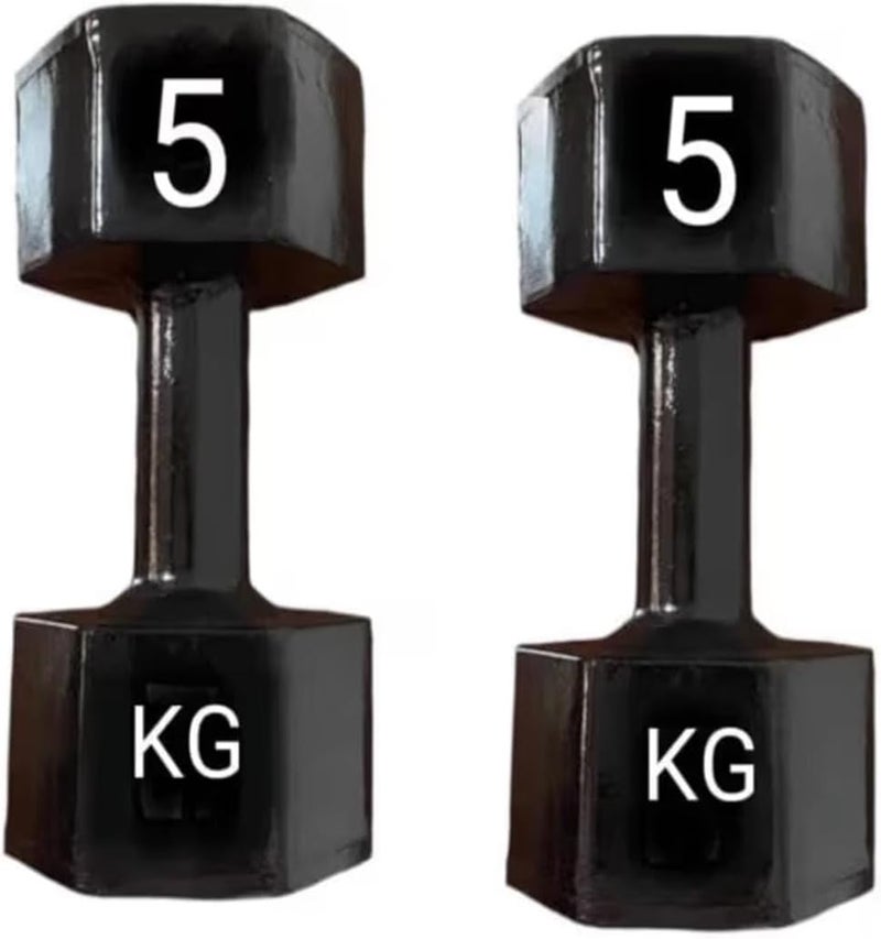 CITY STAR-Dumbbell Set - 5 Kg (2 Piece) Unbreakable Rubber