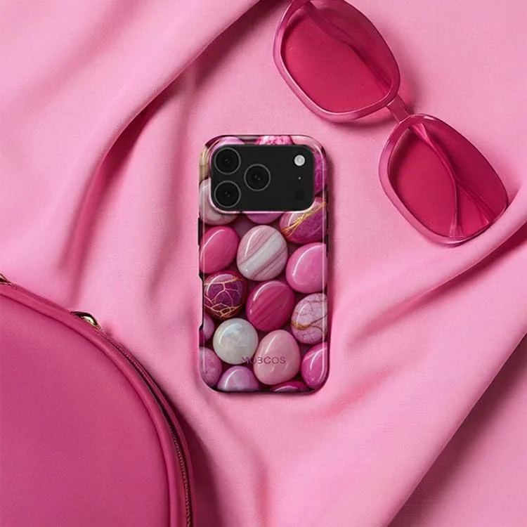 Mobcos Mobcos iPhone 17 Pro Max Blushia Mobcos iPhone 17 Pro Max Blushia Premium Case Compatible with Hybrid Dual-Layer Hard Shell + Silicone Protection - Scratch-Resistant Shockproof Mobile Cover  | Best Price UAE