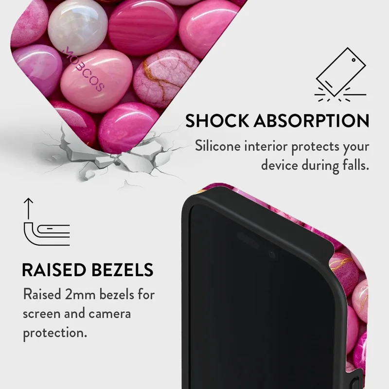 Mobcos Mobcos iPhone 17 Pro Max Blushia Mobcos iPhone 17 Pro Max Blushia Premium Case Compatible with Hybrid Dual-Layer Hard Shell + Silicone Protection - Scratch-Resistant Shockproof Mobile Cover  | Best Price UAE