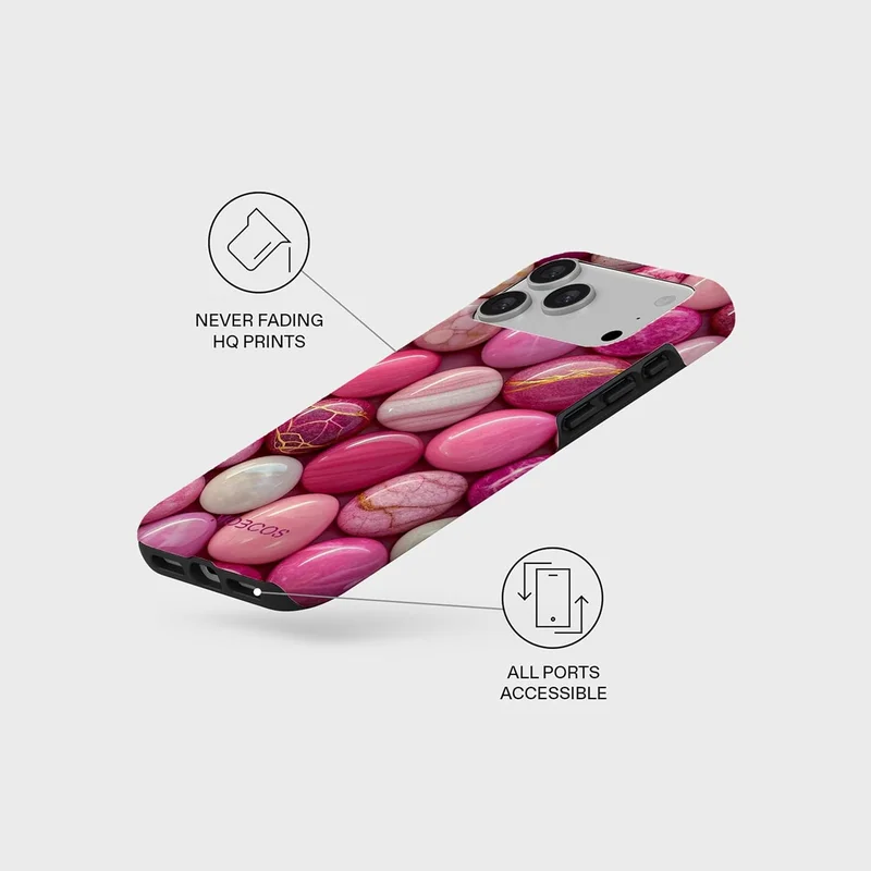 Mobcos Mobcos iPhone 17 Pro Max Blushia Mobcos iPhone 17 Pro Max Blushia Premium Case Compatible with Hybrid Dual-Layer Hard Shell + Silicone Protection - Scratch-Resistant Shockproof Mobile Cover  | Best Price UAE