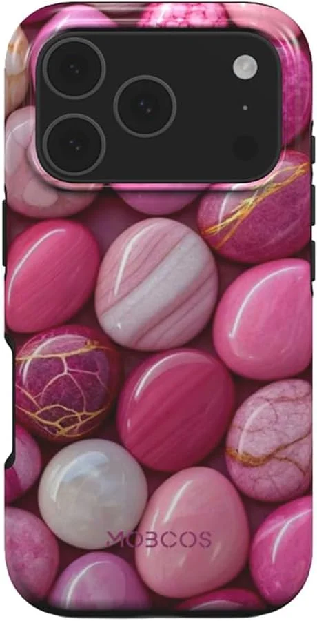 Mobcos Mobcos iPhone 17 Pro Max Blushia Premium Case Compatible with Hybrid Dual-Layer Hard Shell + Silicone Protection - Scratch-Resistant Shockproof Mobile Cover