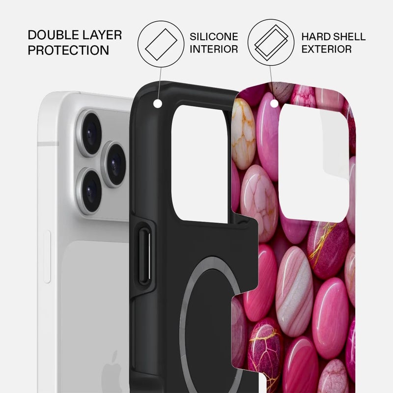 Mobcos iPhone 17 Pro Max Blushia Premium Case Compatible with Hybrid Dual-Layer Hard Shell + Silicone Protection - Scratch-Resistant Shockproof Mobile Cover - Image 2