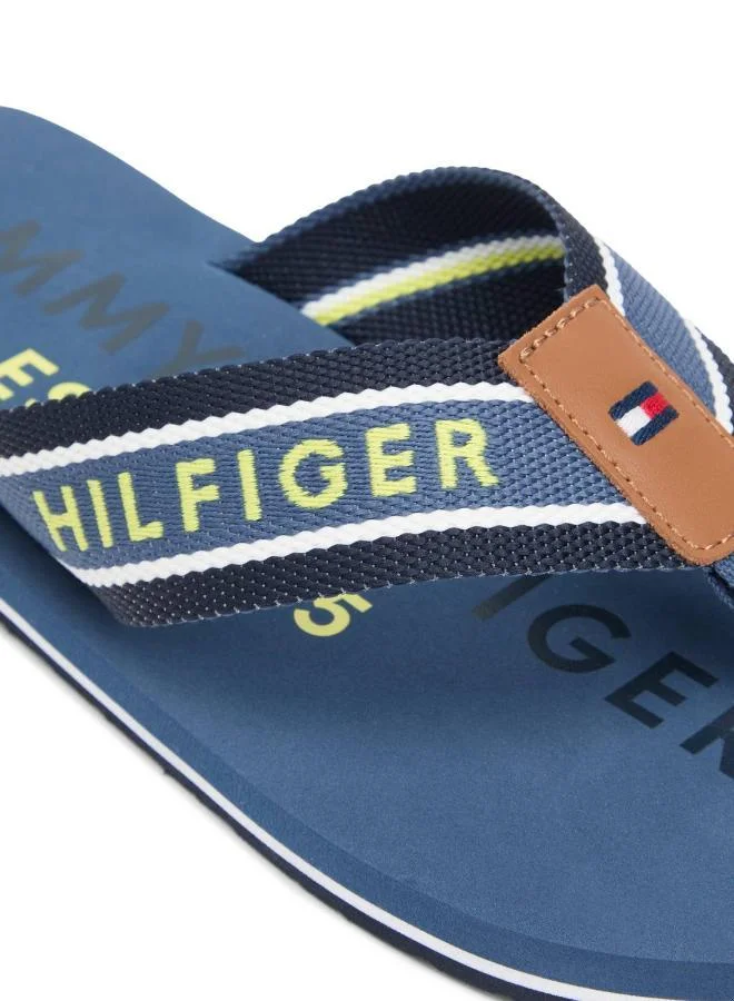 Tommy Hilfiger Aegean Sea Webbing Strap Logo Flip-Flops for Men | Best Price UAE