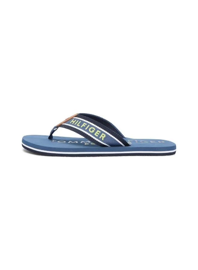 Tommy Hilfiger Aegean Sea Webbing Strap Logo Flip-Flops for Men | Best Price UAE